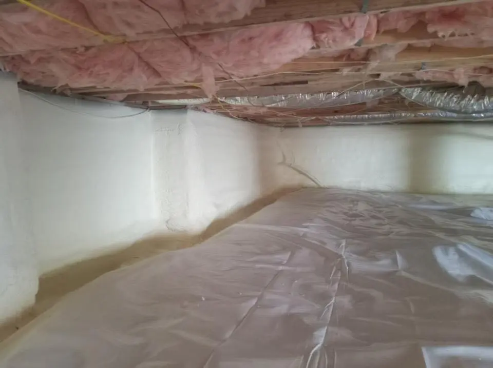 Crawl space encapsulation with closed-cell spray foam for Spray Foam Roofing Repair in Seabrook